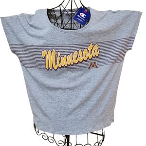 Champion University of Minnesota Tee, Grey, sz XL, short sleeve athletic wear